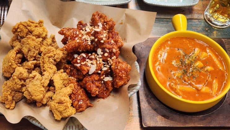  광교 치킨 맛집 자담치킨 수원광교점 내돈내산 후기(단체모임 추천)
