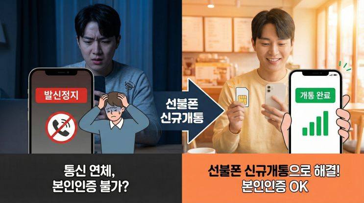  핸드폰 발신정지 직전이라면? 선불폰 신규개통으로 미리 대비하세요
