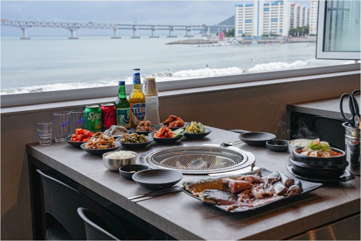  부산 광안리 식당 추천 광안대교 보며 먹는 숯불생선구이