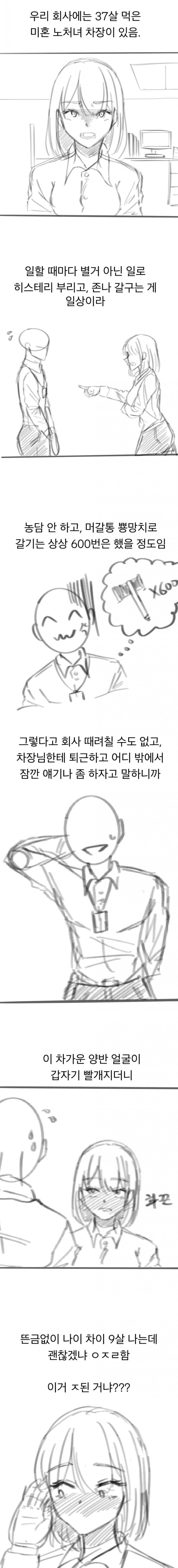  37세 먹은 미혼 노처녀 차장.manhwa