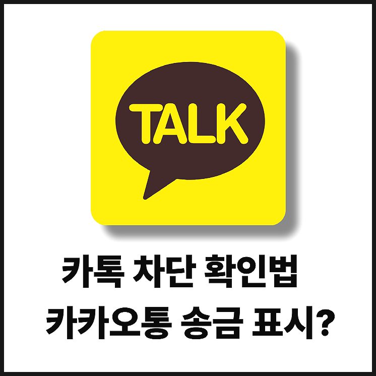 카톡 차단 확인 방법 카카오톡 송금 표시 KakaoTalk 체크
