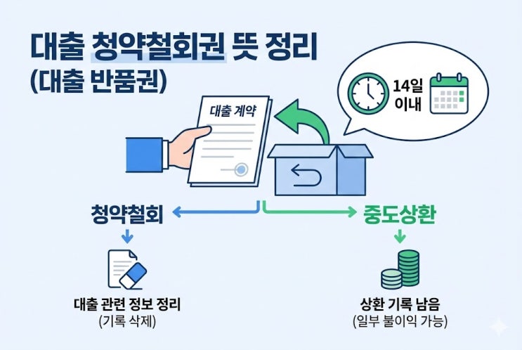  대출 청약철회권 행사 후 신용점수 회복될까? 14일 행사기간·수수료 정리