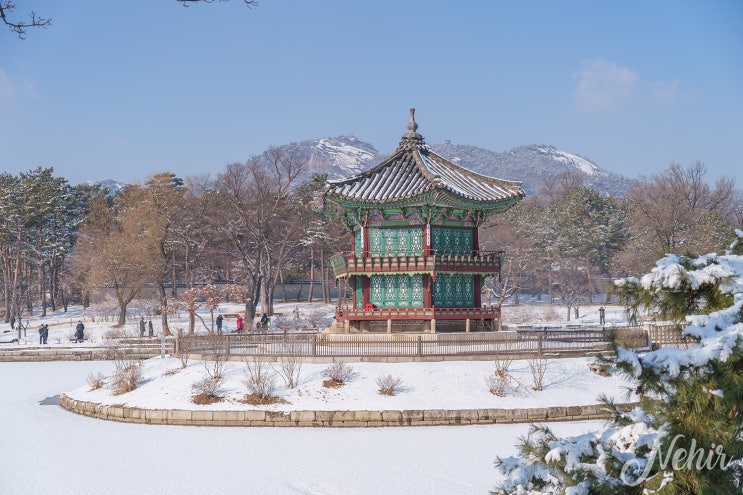 2월 서울 가볼만한곳 경복궁 주차장 향원정 설경