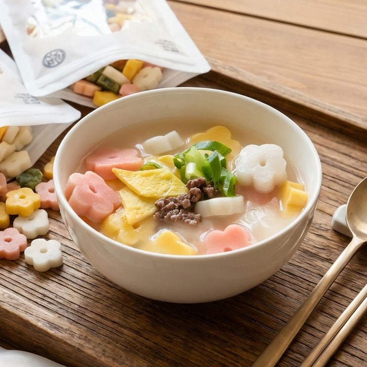  안 먹던 떡국떡 한 그릇 뚝딱, 아이가 먼저 찾는 오색 떡국떡 하트 꽃 떡의 비밀