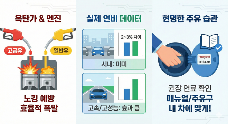  고급유와 일반유 실제 연비 차이 데이터로 분석해 드립니다