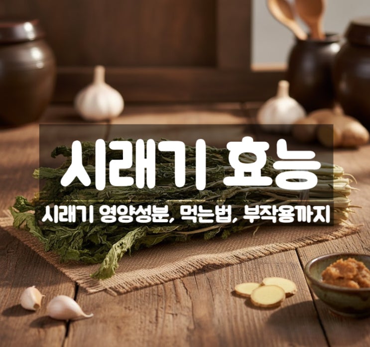  시래기 효능 부작용 먹는법 – 겨울철 국에 꼭 들어가는 이유