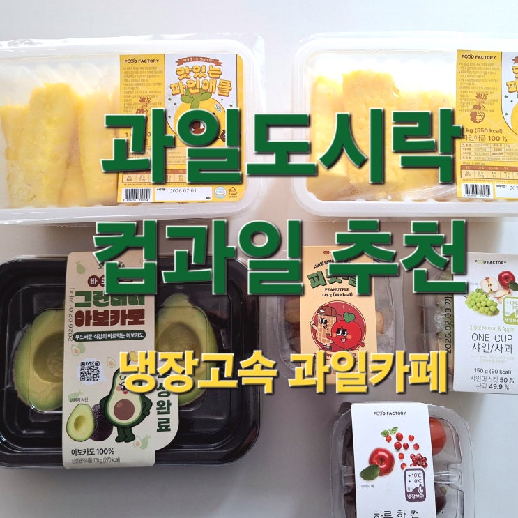  컵과일 과일 도시락 추천 냉장고속 과일카페 | 오달달