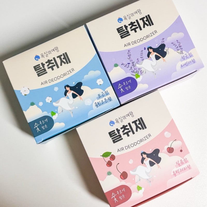 욕실의여왕 탈취제 사용후기(라벤더,클린코튼,블랙체리)