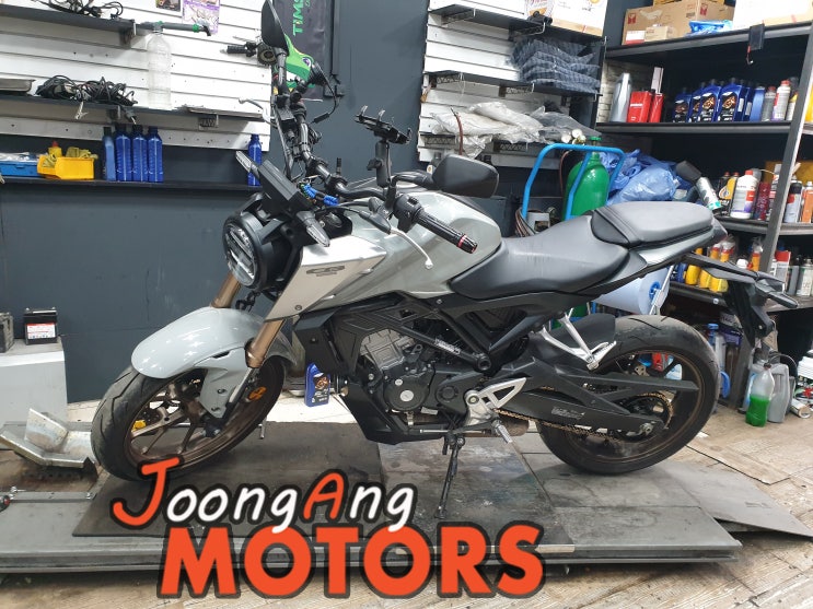 혼다 CB125R 비상등 장착, 기본점검, 광명 중앙 오토바이