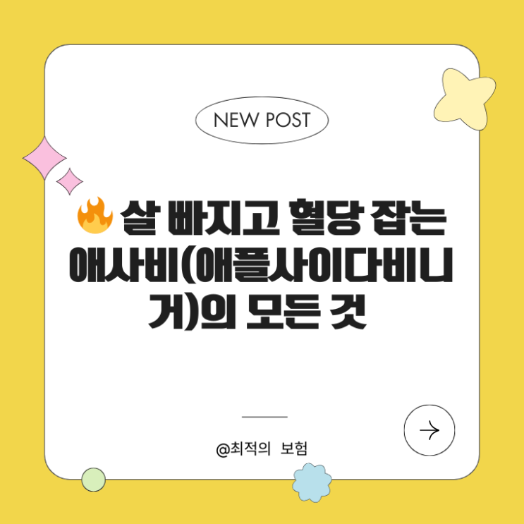   살 빠지고 혈당 잡는 애사비(애플사이다비니거)의 모든 것