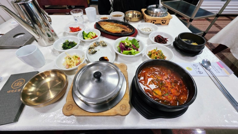 태백호텔 한국관 태백산 눈축제 태백 식당 한식 맛집 사우나 겨울 가볼만한곳