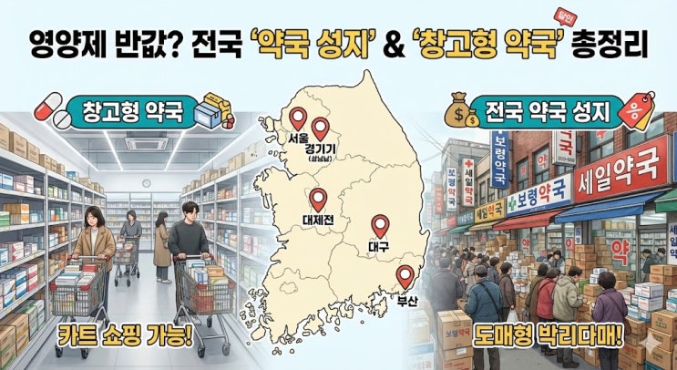  전국 창고형 약국 성지 리스트 총정리! (서울/부산/대구/대전 창고형 약국)