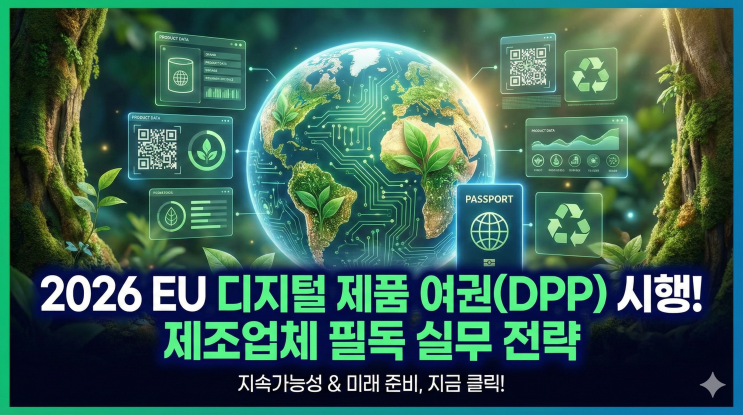  2026년 EU 디지털 제품 여권(DPP) 본격 시행! 제조업체가 반드시 알아야 할 실무 대응 전략