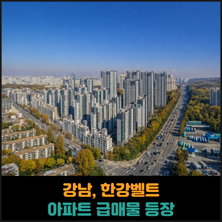  강남, 한강벨트 아파트 급매물 등장