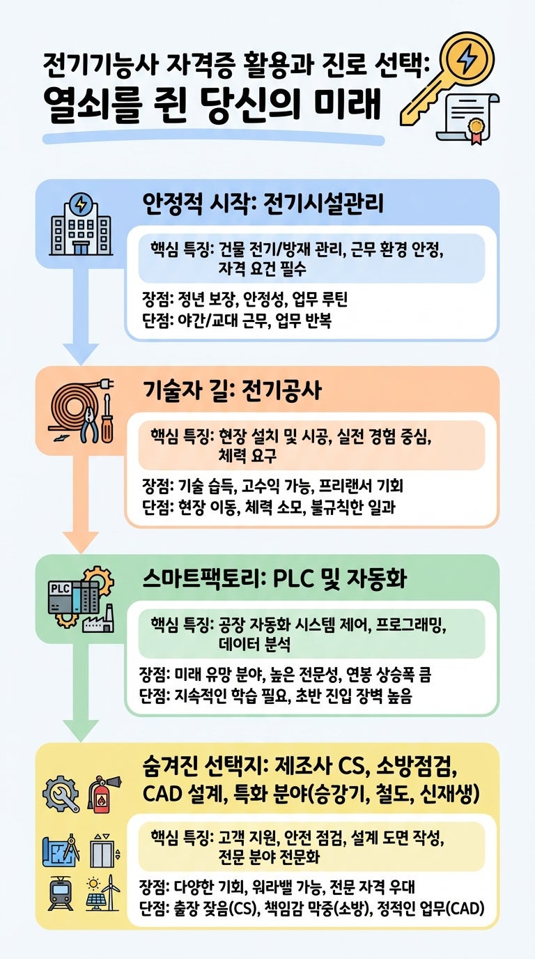 [필독] 전기기능사 땄는데 연봉 5,000? 현실적인 초봉과 진로 선택 가이드 총정리!