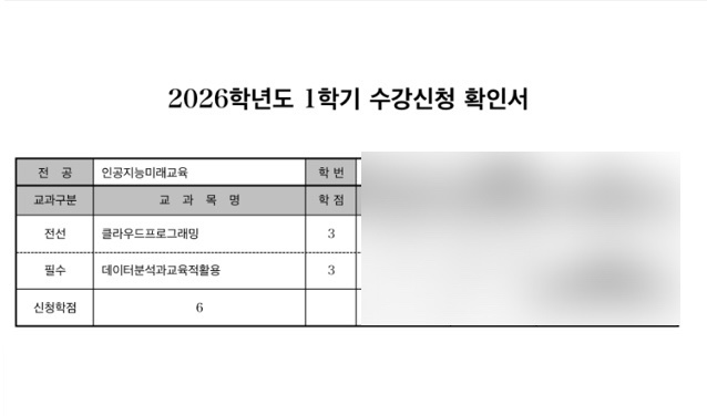  서울교육대 대학원 인공지능 미래교육학과 수강신청하기 / 첫 종강과 회고
