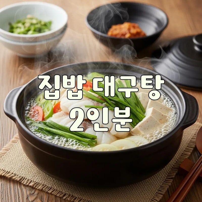 시원한 대구탕 2인분 끓이는법: 집에서 즐기는 칼칼한 레시피