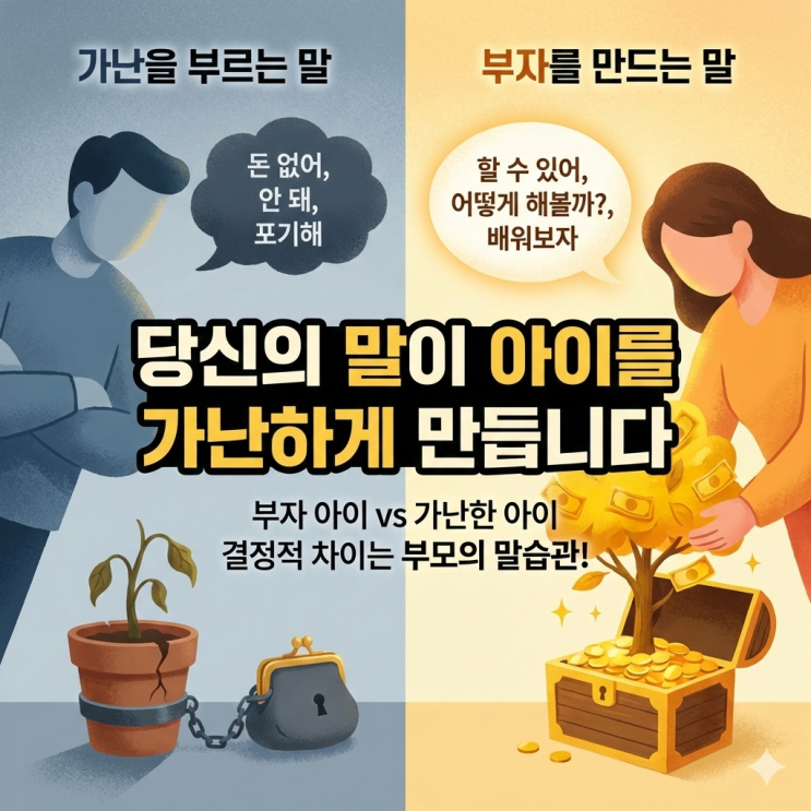  [부자 수업] "우리 집은 돈 없어" 이 말 절대 금지! 아이를 가난하게 만드는 부모의 말실수 7가지