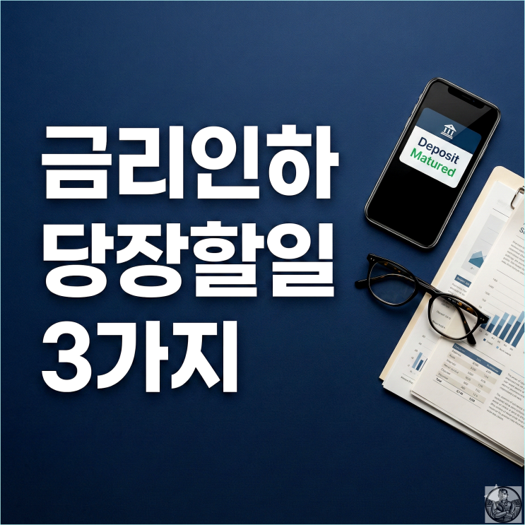  2026년 금리인하 전망, 예금 만기된 40대가 당장 해야 할 3가지