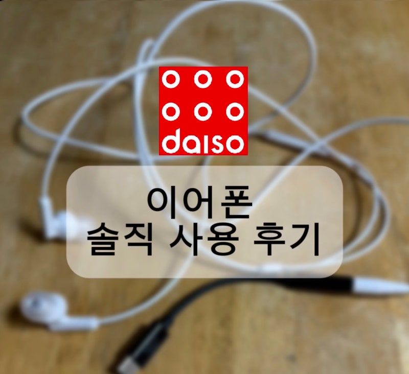 다이소 유선 이어폰 후기｜ 착용감은 좋았지만,,