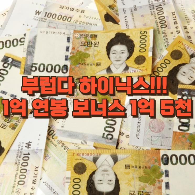  부럽다 하이닉스!!! 1억 연봉이면 보너스만 1억 5천