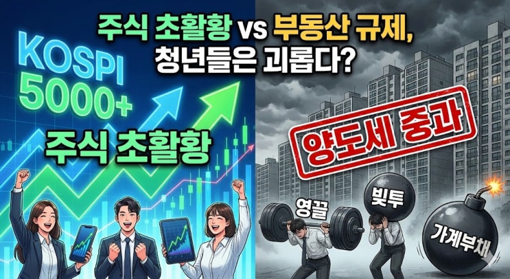  왜 정부는 부동산은 누르고, 주식은 띄우는가?를 생각해 봅니다.