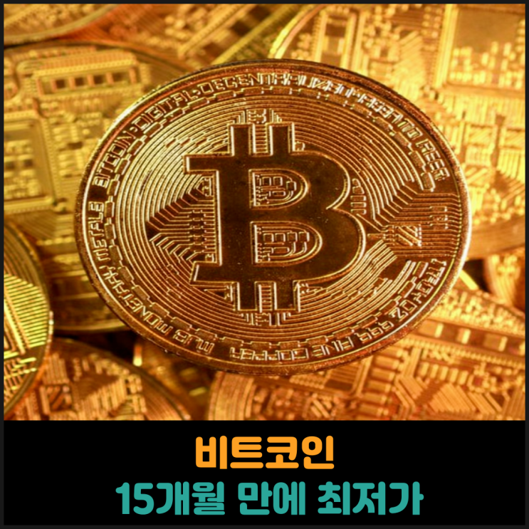  비트코인, 약 15개월 만에 최저가