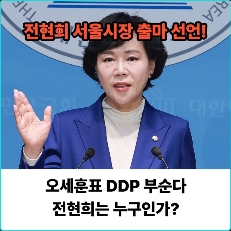 오세훈 DDP 부순다!서울시장 출마 전현희는 누구