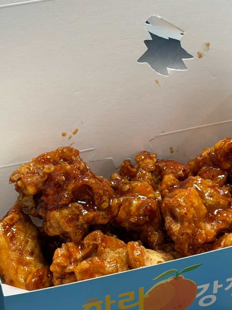  올레시장포장 닭강정 맛집 메밀꽃치킨 후기