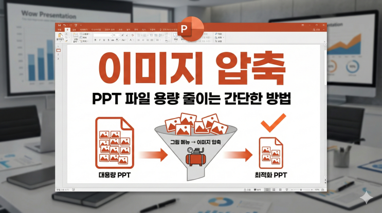  [파워포인트 이미지/미디어] 이미지 압축 - PPT 파일 용량을 줄이는 간단한 방법