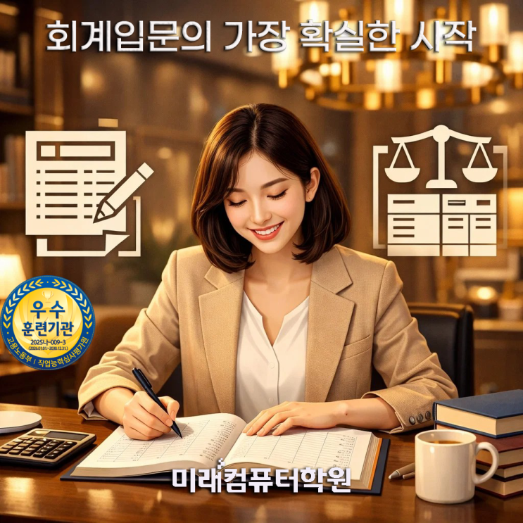  부산회계학원추천-회계입문 야간반! 전산회계2급·FAT2급 단기취득으로 회계사무원 취업 시작하기