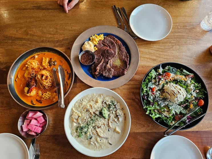  아산 파스타 맛집, 스테이크까지 만족스러웠던 배방 양식 엘도라도 아산배방점 브런치 카페