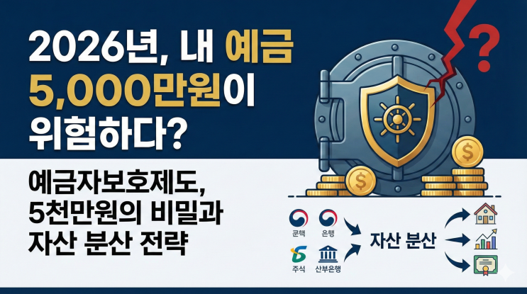  예금자보호제도 완전정복, 2026년 내 예금이 사라질 수 있다? 금융회사별 1억원 한도의 비밀과 자산 분산 전략 7가지