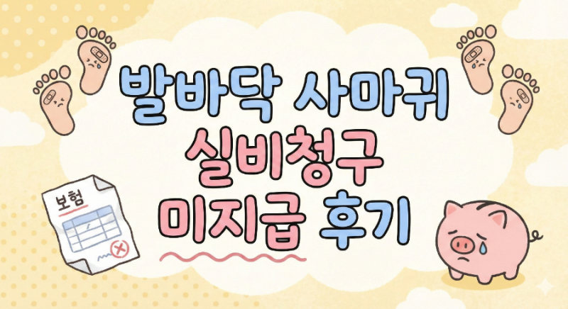 발바닥 사마귀 실비청구 메리츠화재 실비 미지급 후기