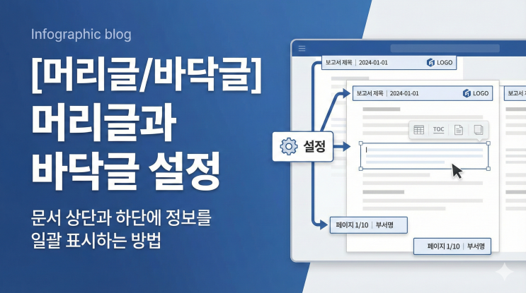  [Word 머리글/바닥글] 머리글과 바닥글 설정 - 문서 상단과 하단에 정보를 일괄 표시하는 방법