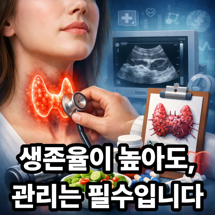  갑상선암 생존율이 높아도 관리가 필요한 이유｜‘예후 좋은 암’의 진짜 의미