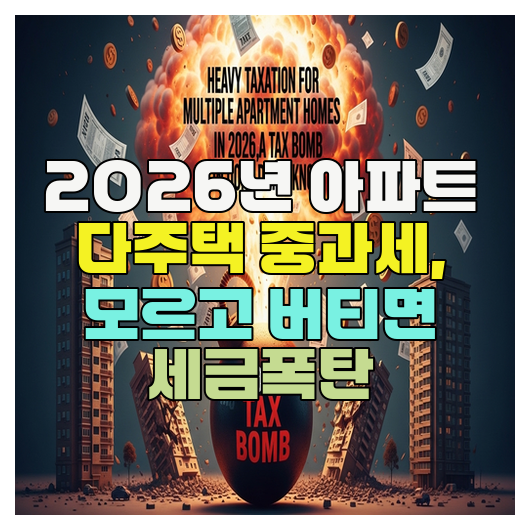  2026년 아파트 다주택 중과세, 모르고 버티면 세금폭탄