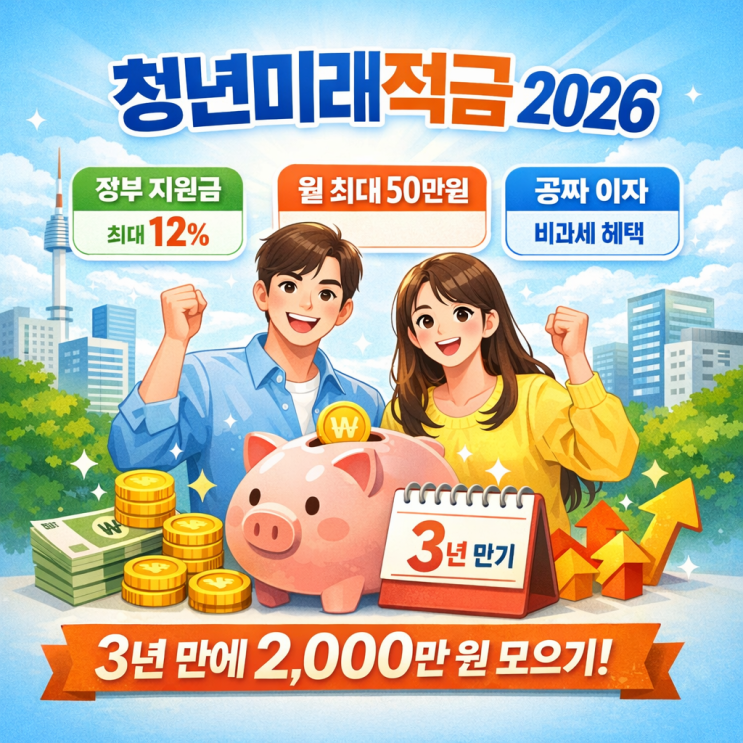  2026 청년미래적금 조건 출시일 - 3년 만에 2천만 원 만드는 방법