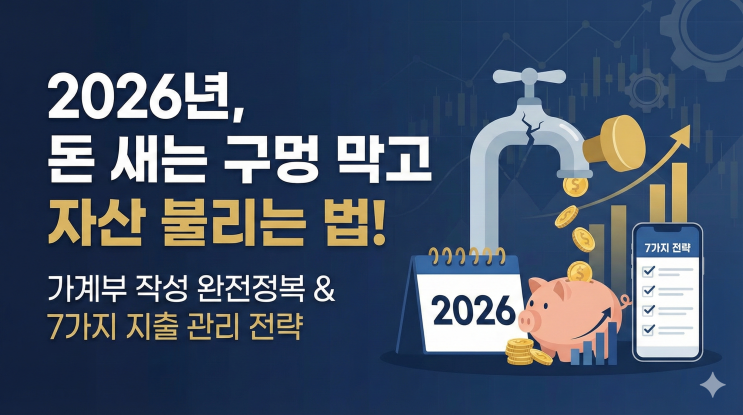  가계부 작성 완전정복, 2026년 돈이 새는 구멍을 막고 자산을 불리는 7가지 지출 관리 전략