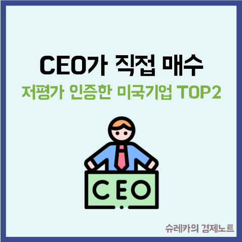  CEO가 직접 매수하여 저평가 인증한 미국기업 TOP2