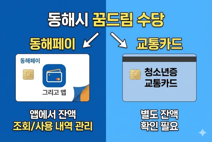  동해시 꿈드림 수당 앱 잔액 조회와 카드 등록 방법 정리
