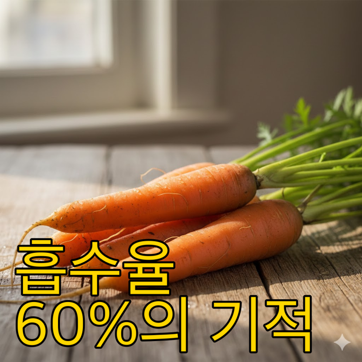  당근, 생으로 먹으면 90% 버리는 셈? 흡수율 6배의 비밀