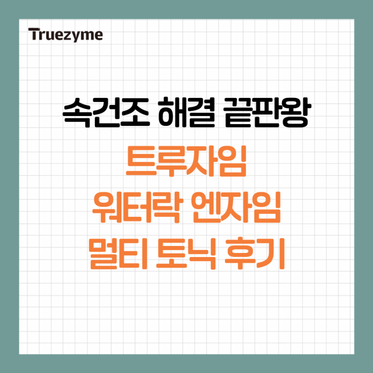  속건조 탈출의 종결자! 트루자임 워터락 멀티 토닉이 선사하는 ‘쫀득 탄력’의 비밀
