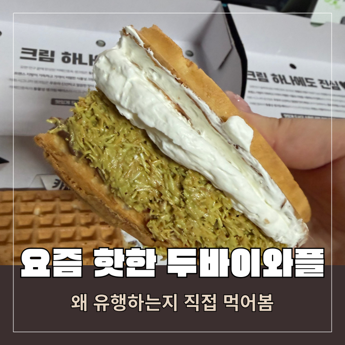  SNS에서 난리 난 카페인중독 두바이와플 직접 먹어본 후기