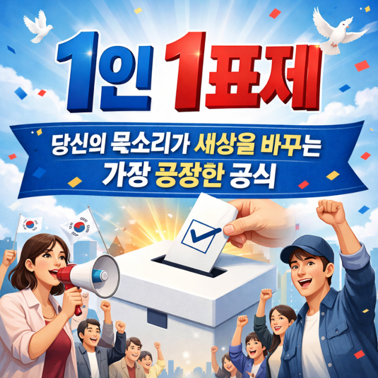  [1인 1표제, 당신의 목소리가 세상을 바꾸는 가장 공평한 공식] ️