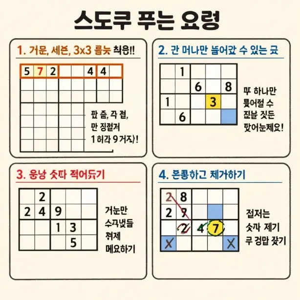  스도쿠 푸는 요령