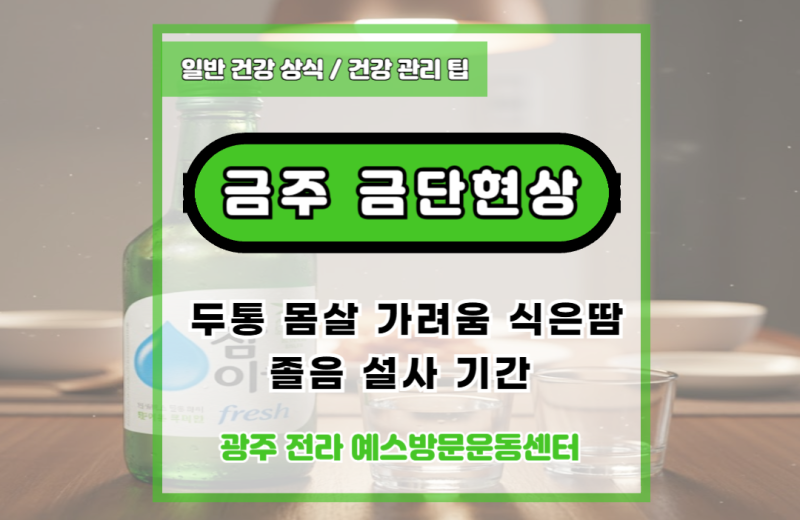 금주 금단현상 어떤게 있을까: 두통 몸살 가려움 식은땀 졸음 설사 기간
