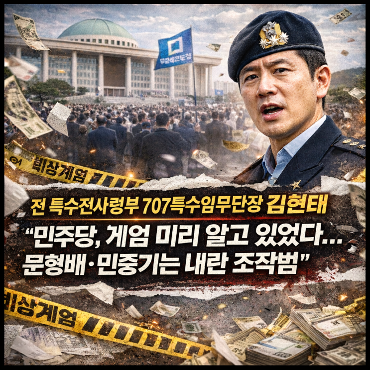 계엄 미리 알고 국민 선동" 증언 나왔다! 전<b>707 특임단장</b> <b>김현태</b>