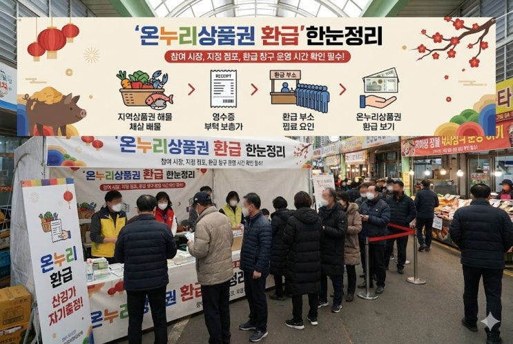  “영수증 버리면 2만원 날린다” 온누리상품권 전통시장 환급 받는 법