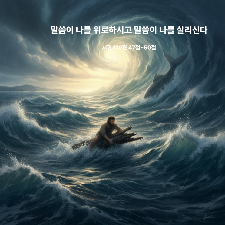  말씀이 나를 위로하시고 말씀이 나를 살리신다 시편 119편 47절~50절
